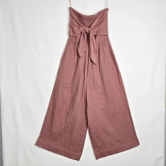 Bishop + Young Antropologie Lagenlook Wide Leg Jumpsuit Elva 100% Cotton Sz S - Picture 4 of 15